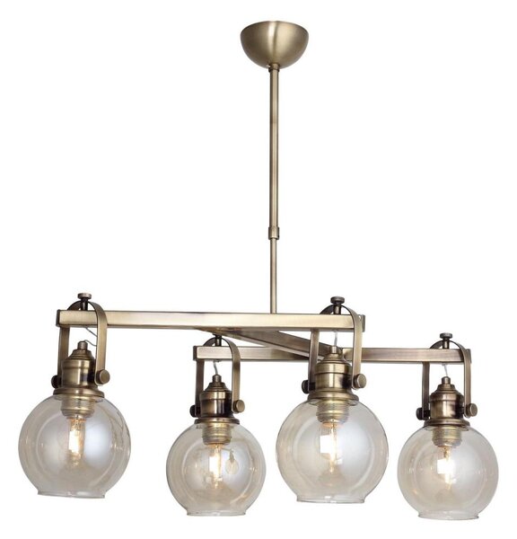 Lampadario su asta POLINO 4xE27/40W/230V bronzo