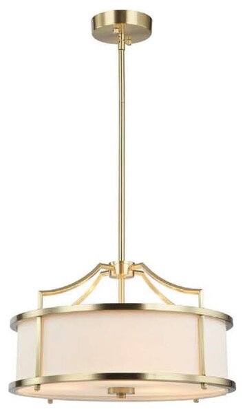 Open Design OR80889 - Lampadario su asta STANZA 3xE27/15W/230V diam. 42 cm ottone/bianco