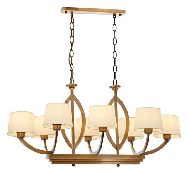 Lampadario a catena LAHORE 8xE27/40W/230V bronzo