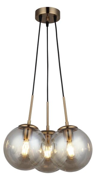 Lampadario a sospensione su cavo POLINO 3x E27/40W/230V, finitura bronzo