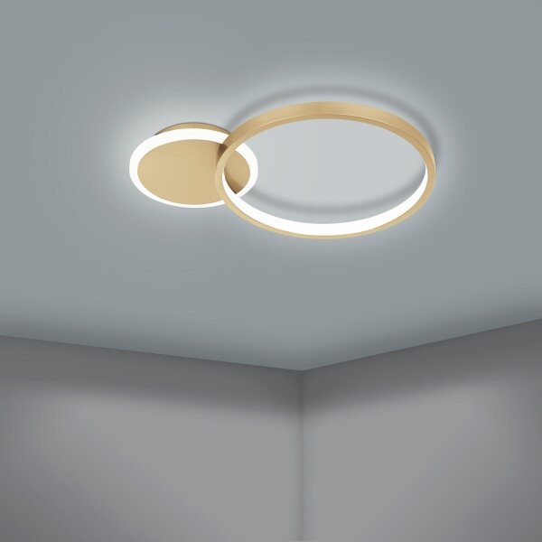 Eglo 900423 - Plafoniera LED dimmerabile GAFARES LED/15W/230V oro + tc