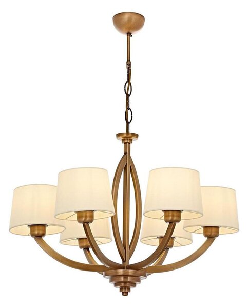 Lampadario a catena LAHORE 6xE27/40W/230V bronzo