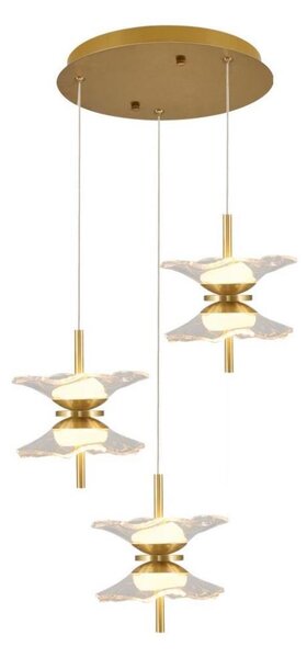 Lampadario LED su cavo BUTTERFLY 6xLED/5W/230V 3000K dorato