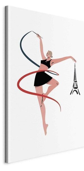 Quadro - Rhythmic Gymnastics - Illustration of a Woman With a Ribbon