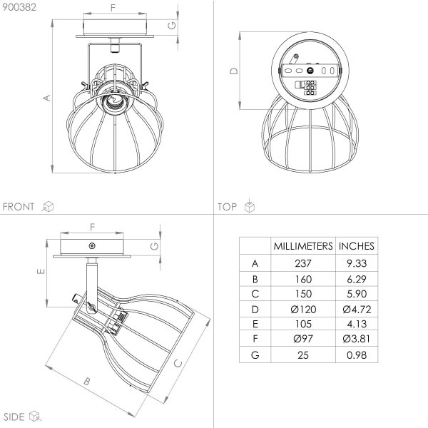Eglo 900382 - Applique SAMBATELLO 1xE27/40W/230V