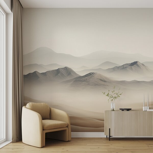 Carta da parati Paesaggio di montagna, deserto, colori beige, realismo, Carta da parati Natura, u99456d1 : Uwalls.it
