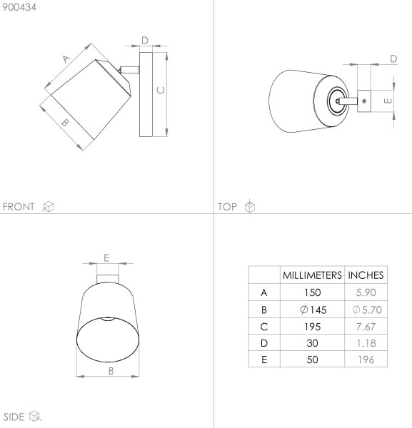 Eglo 900434 - Applique COTORRO 1xE27/25W/230V