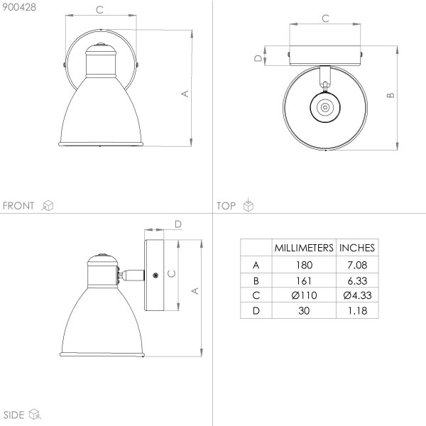 Eglo 900428 - Applique LED bagno SAN PERI 1xGU10/3W/230V IP44