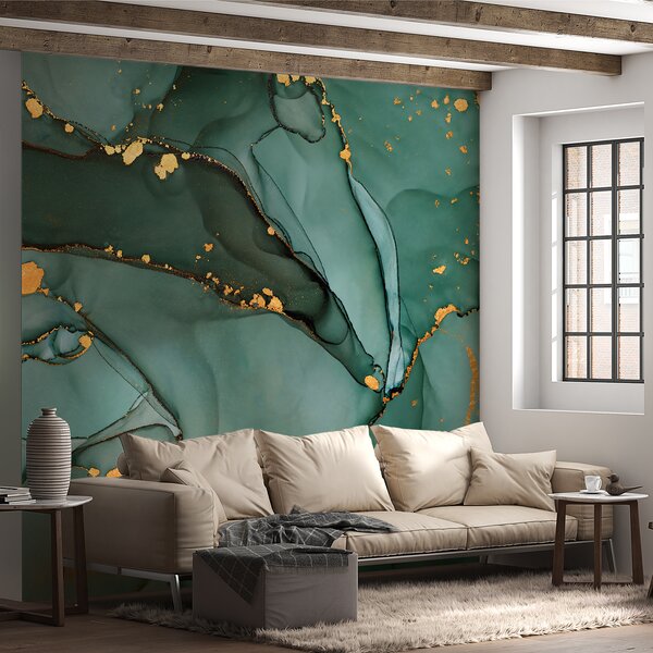 Carta da parati Marmo Onice di lusso con crepe metalliche, Carta da parati lastrazione, u50235d1 : Uwalls.it