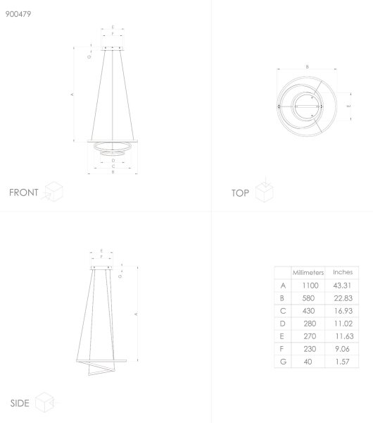 Eglo 900479 - Lampadario LED dimmerabile su filo LOBINERO-Z LED/43,2W/230V nero