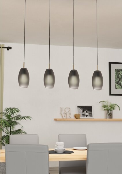 Eglo 900508 - Lampadario a sospensione con filo BATISTA 4xE27/40W/230V