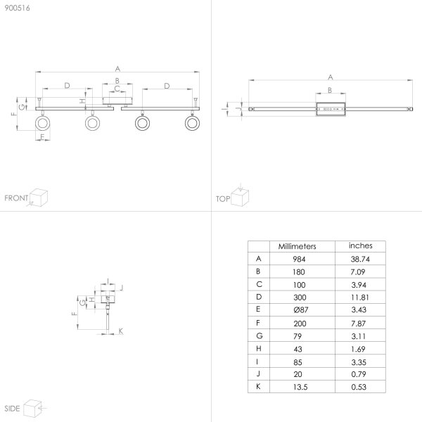 Eglo 900516 - Luce Spot a LED CARDILLIO 4xLED/3,2W/230V + 2xLED/3,3W/230V