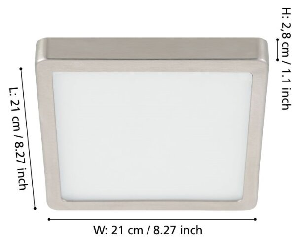 Eglo 900594 - Plafoniera LED dimmerabile FUEVA LED/17W/230V cromo