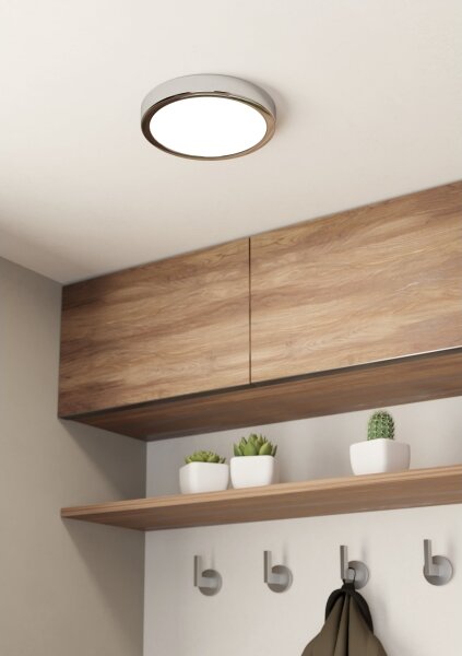 Eglo 900641 - Plafoniera da bagno a LED FUEVA LED/17W/230V IP44, finitura cromata