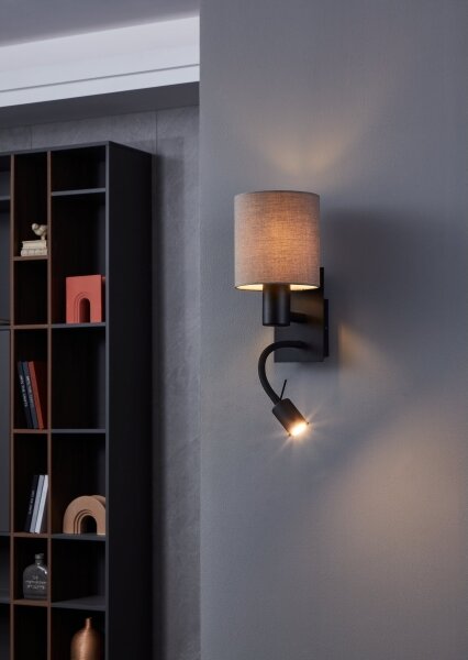 Eglo 900701 - Lampada LED flessibile PASTERI 1xE27/40W/230V + LED/3,8W marrone