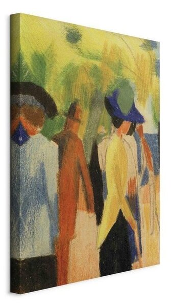 Quadro - Spaziergänger unter Bäumen (Spaziergänger im Park) (August Macke)