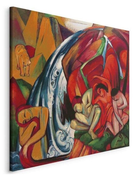 Quadro - The waterfall (Women under a waterfall) (Franz Marc)