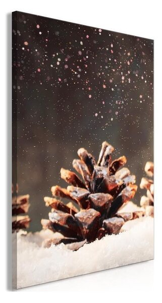 Quadro - Winter Pine Cone (1 Part) Vertical