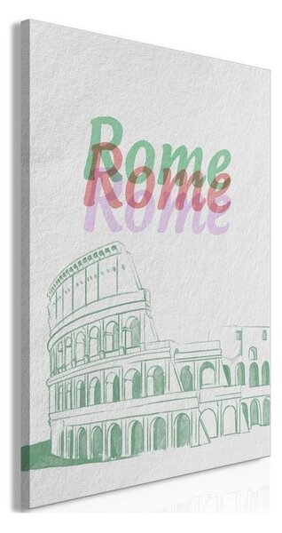 Quadro - Rome in Watercolours (1 Part) Vertical