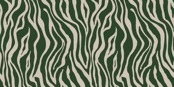 Carta da parati Stampa vettoriale di pelle di zebra nei colori verde e bianco, Carta da parati lastrazione, u99173v2 : Uwalls.it