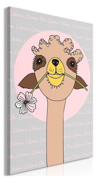 Quadro - Happy Llama (1 Part) Vertical