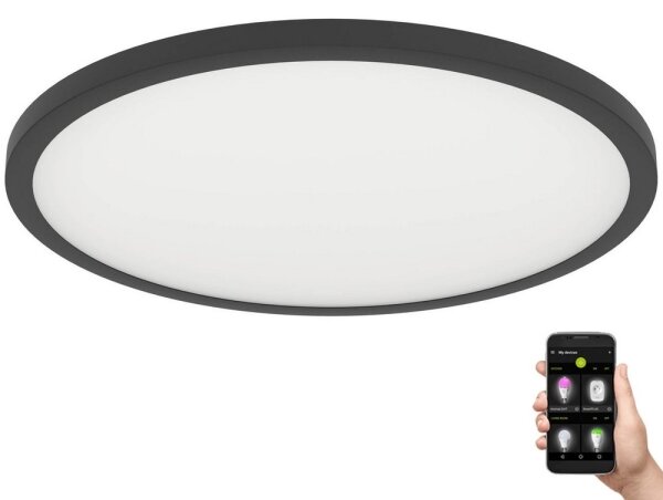 Eglo 900762 -Plafoniera LED dimmerabile SARSINA-Z 41W/230V diametro 60 cm nero