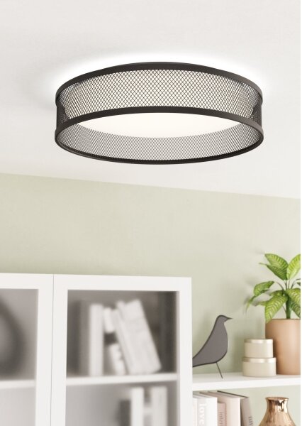Eglo 900795 - Plafoniera LED LUPPINERIA LED/20W/230V nero