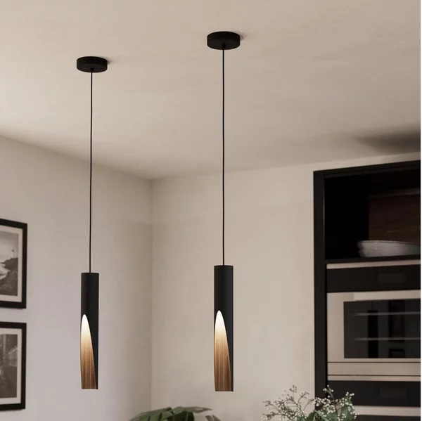 Eglo 900874 - Lampada a sospensione LED su cavo BARBOTTO 1xGU10/4,5W/230V nero/marrone