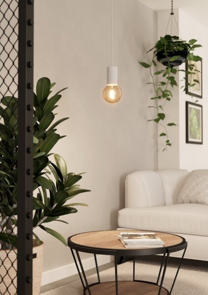 Eglo 900798 - Lampadario a sospensione con filo POZUETA 1xE27/40W/230V bianco