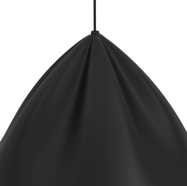 Eglo 900835 - Lampadario a sospensione con filo PODERE 1xE27/40W/230V nero