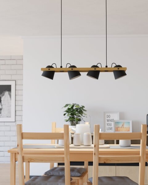 Eglo 900883 - LED RGBW Lampadario dimmerabile a sospensione con filo HORNWOOD-Z 4xLED/3,7W/230V