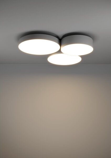 Eglo 900855-Plafoniera LED RGBW dimmerabile BARBANO-Z 3xLED/7,5W/230V grigio