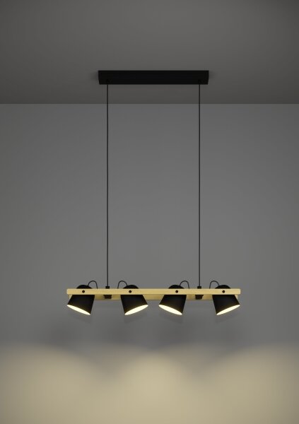 Eglo 900883 - LED RGBW Lampadario dimmerabile a sospensione con filo HORNWOOD-Z 4xLED/3,7W/230V