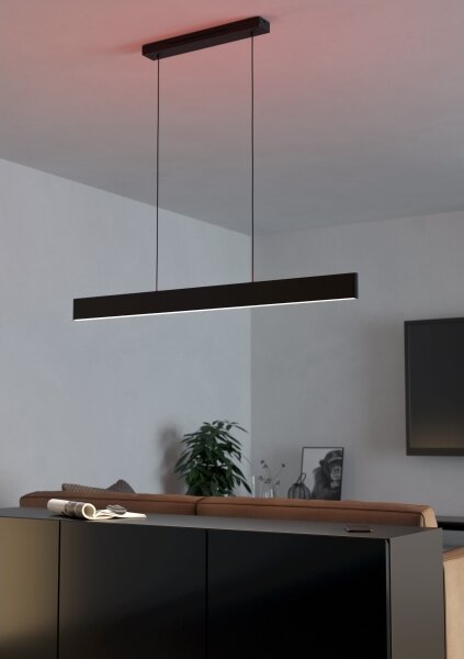 Eglo 31433 - LED RGBW Lampadario dimmerabile a sospensione con filo ANDREAS-Z LED/38W/230V nero