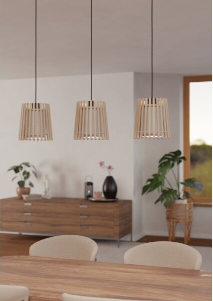 Eglo 900903 - Lampadario a sospensione con filo FATTORIA 3xE27/25W/230V