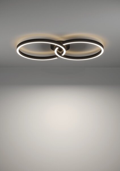 Eglo 900955-Plafoniera LED RGBW dimmerabile AMANDOLO 19,5W/230V nero + +TC