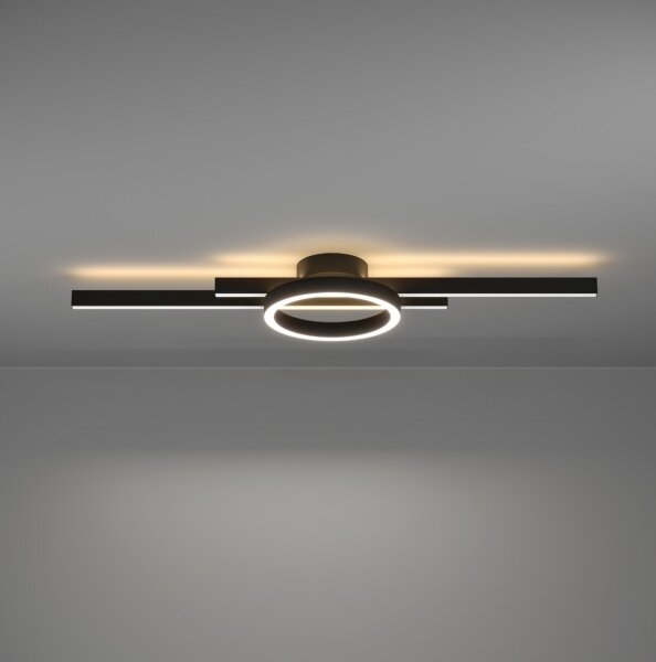 Eglo 900953-Plafoniera LED RGBW dimmerabile AMANDOLO 23,5W/230V nero + +TC