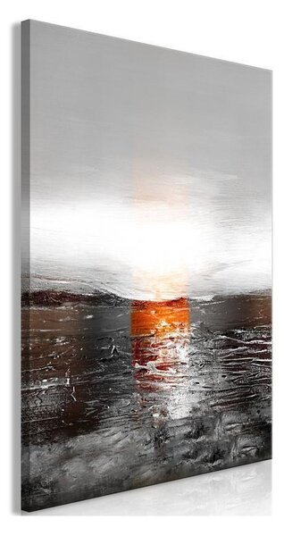 Quadro - Reflection of Colors (1-part) - Sunset in Painted Abstract Background