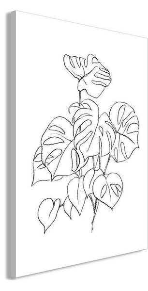 Quadro - Monochrome Monstera (1 Part) Vertical