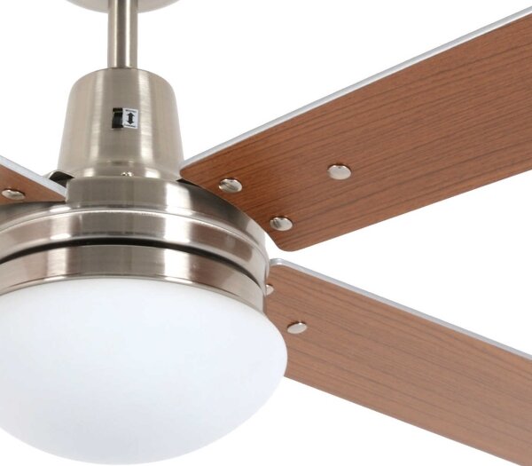 Lucci Air 210334 - Ventilatore a soffitto AIRFUSION 1xE27/60W/230V legno/cromo +