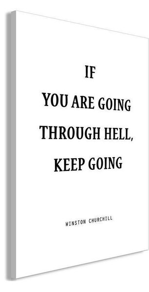 Quadro - Power of Words (1-part) - Winston Churchills Motivational Quote