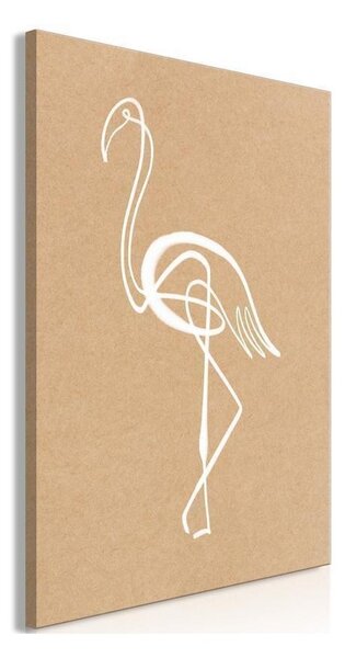 Quadro - White Flamingo (1 Part) Vertical