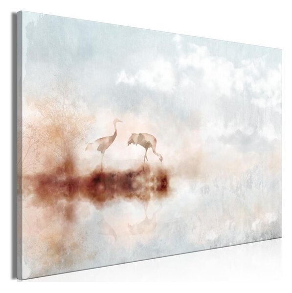 Quadro - Cranes in the Morning (1 Part) Wide