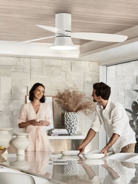 Lucci Air 210661-LED Ventilatore dimmerabile FLUSSO 1xGX53/18W/230V legno/white+RC