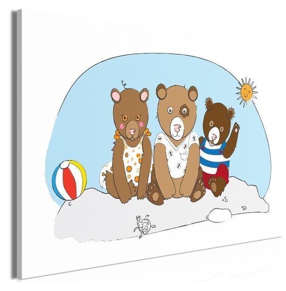 Quadro - Teddy Bears on the Beach (1 Part) Wide