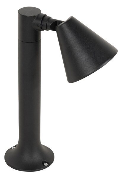 Paletto da esterno moderno nero 30 cm IP44 orientabile - Ciara