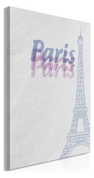 Quadro - Paris in Watercolours (1 Part) Vertical