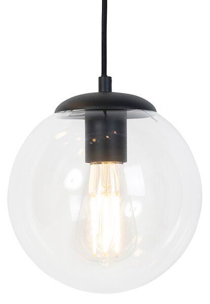 Lampada a sospensione smart nera a 7 luci incl. WiFi ST64 - Pallon