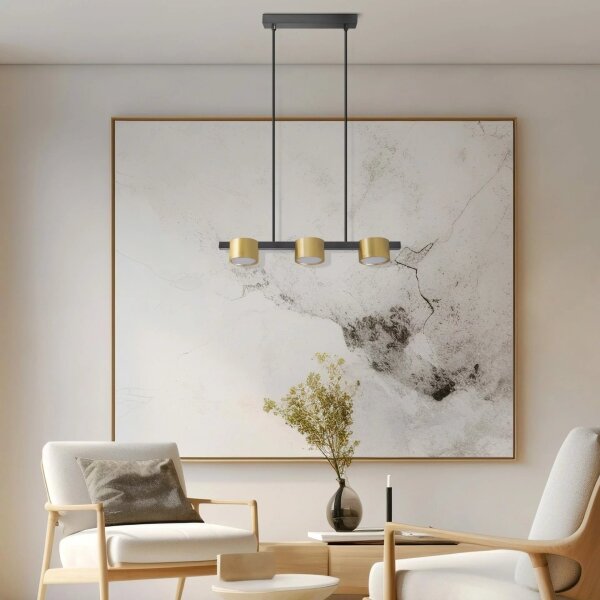 Lampadario LED a sospensione con filo MIRELLA 3xGX53/6W/230V oro/nero