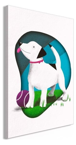 Quadro - Dog and Ball (1 Part) Vertical